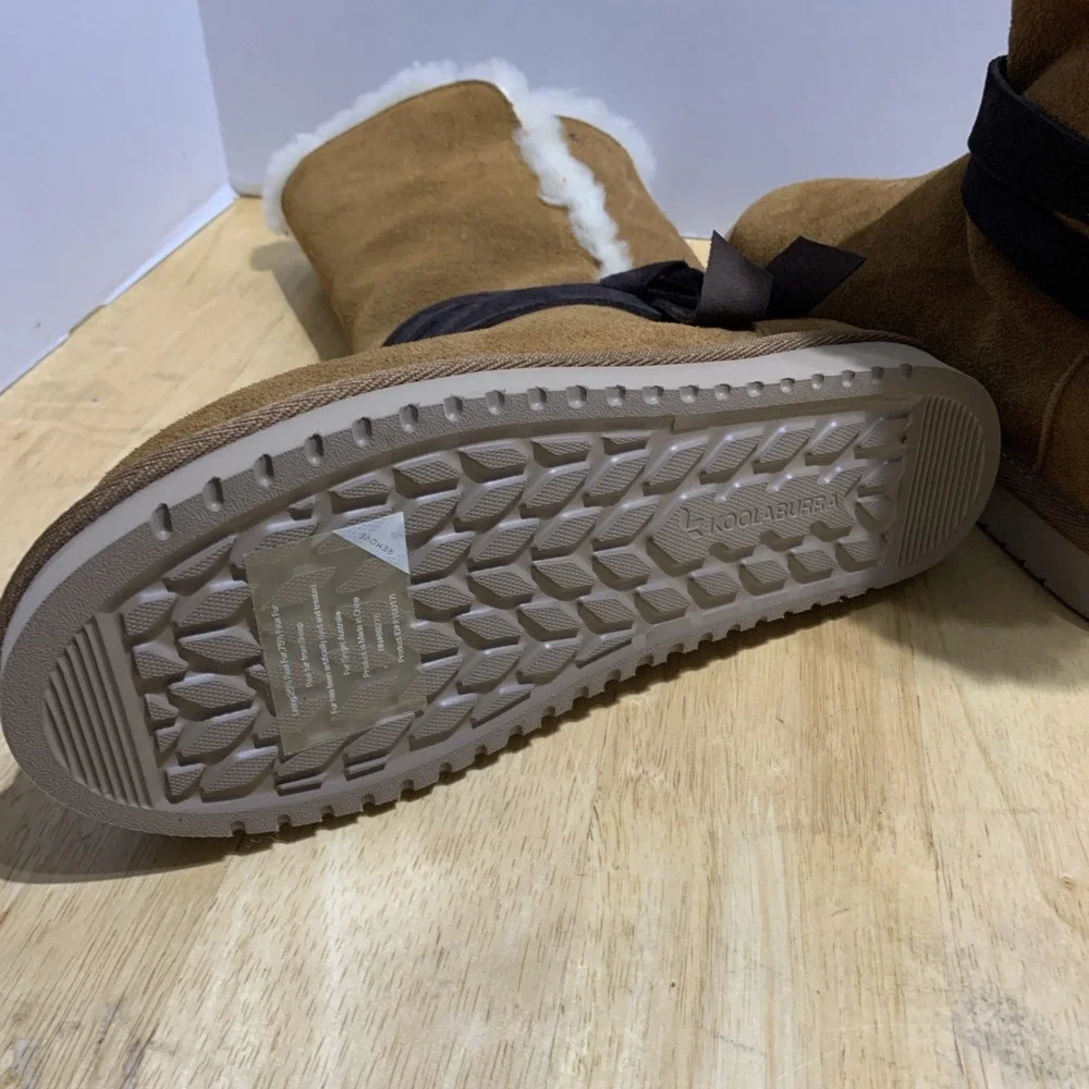 Koolaburra by Ugg Boots‎ Womens 8 Rozalia Brown Suede Lined Winter Pull On Shoes